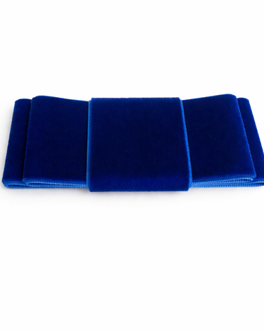 Luxury royal blue velvet signature bow hair clip for girls