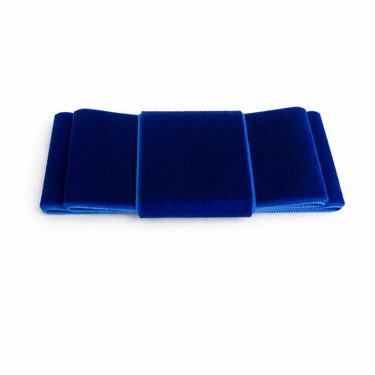 Luxury royal blue velvet signature bow hair clip for girls