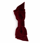 Red bow tie on a white background