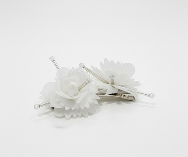 Whisper Bloom White Hair Clip