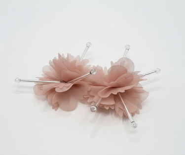 Whisper Bloom Tulle Hair Cip Set