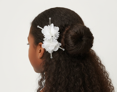 Whisper Bloom White Hair Clip