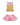 Yellow floral brocade girls top with oversized pink collar and Swarovski crystals – part of the Starlight Set for ages 1–14.