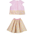 Girls yellow and pink floral brocade skirt with flared silhouette – Buttercup Set